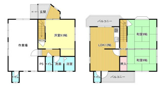 【間取り】 | 敷地約80坪　両面道路で隣が公園の店舗付き住宅