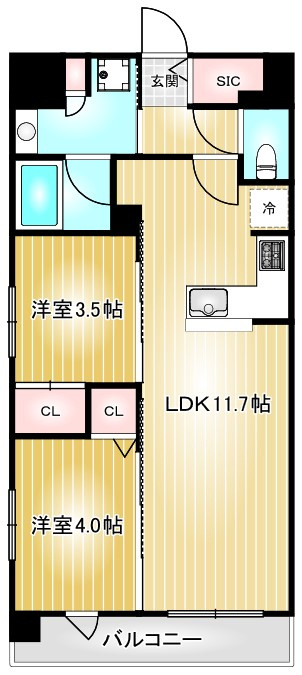 プレサンスジェネ上前津｜名古屋市の賃貸ならMy賃貸の間取り|プレサンスジェネ上前津