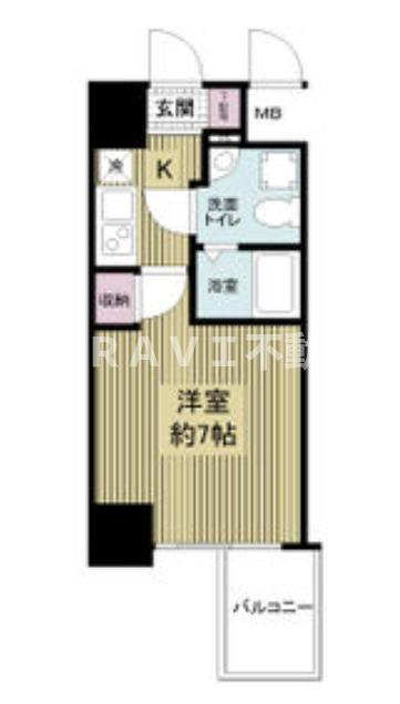 APRILE南森町:(旧アスール南森町)の間取り