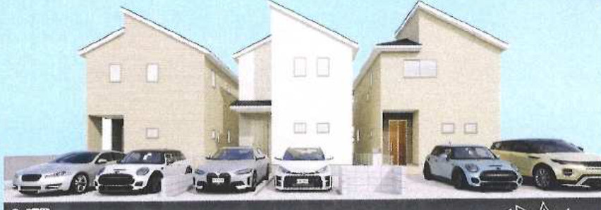 【仲介手数料無料】所沢市東所沢全８棟８号棟　所沢市の新築住宅なら西武ハウジングの外観パース