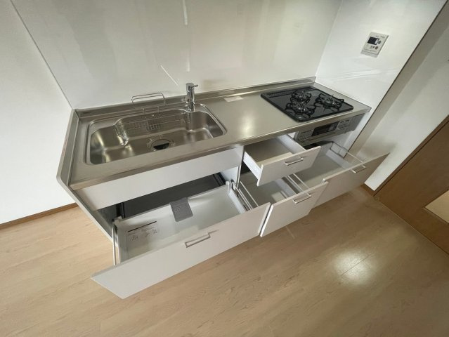 ブリックブロックのキッチン