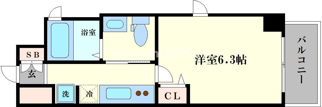 Metrosa弁天町の間取り