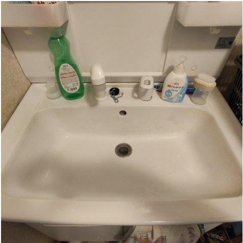 野田市清水公園東　中古戸建　平成26年築の独立洗面台