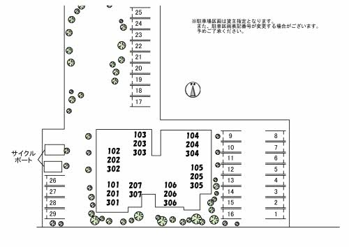 菊池郡菊陽町大字津久礼の賃貸マンションの区画図