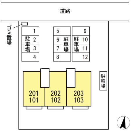 グランドソレイユの区画図