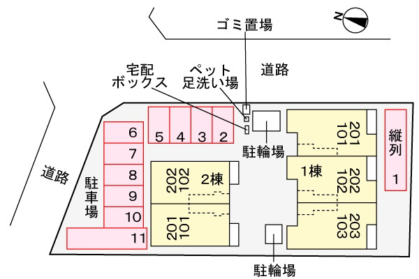 アウル　Bの区画図