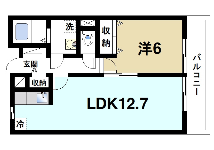 エフ・アヴェニールの間取り|1LDKの間取り
