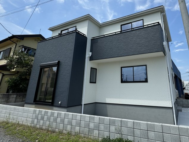 三郷市茂田井新築戸建【早稲田小学校：５分】の外観|完成済み内覧可能です！