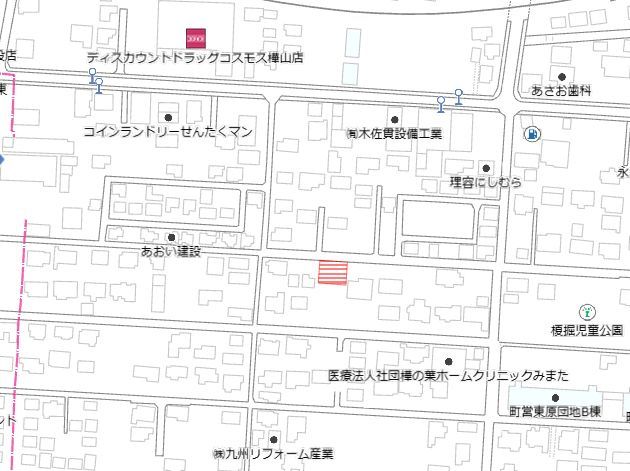 北諸県郡三股町大字樺山の売地の土地図
