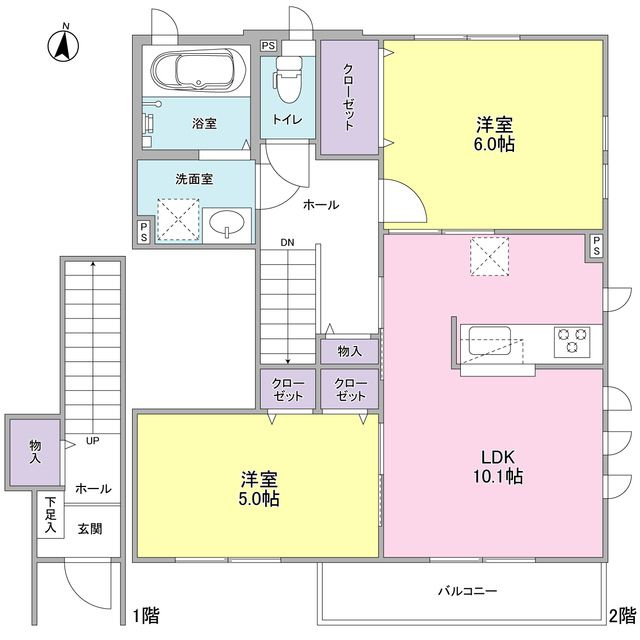 ハルシオンプレイスF棟の間取り