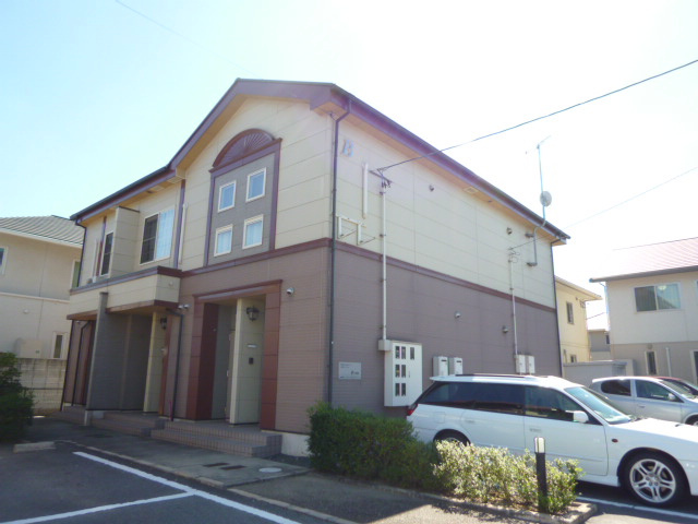 倉敷市福田町古新田のアパートの外観