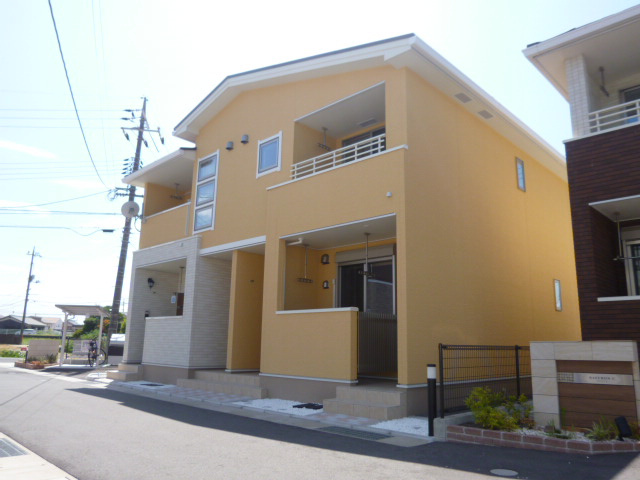 倉敷市福田町古新田のアパートの外観