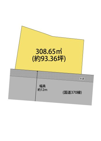 海南市大野中・土地・126172の区画図