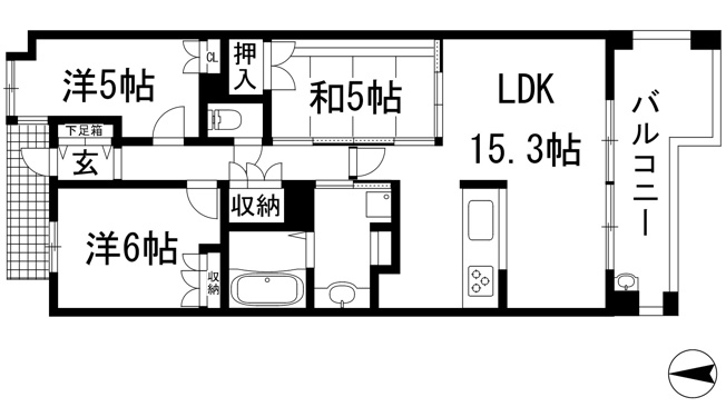 【間取り】 | ローレルコート門戸厄神