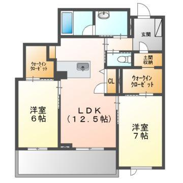 ＣｌｏｃｈｅｔｔｅＫ（クロシェットＫ）の間取り