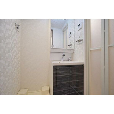 【独立洗面台】 | La Douceur西天満 | グレードの高い独立洗面台です。
また、洗濯機置場も洗面所にある人気なタイプになっております。