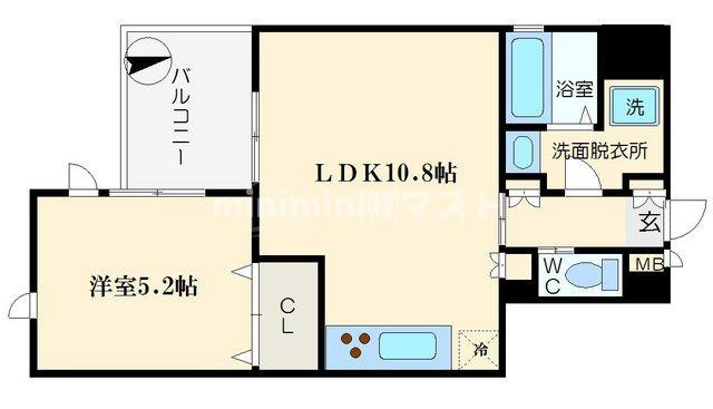 FLAT INN UESHIOの間取り