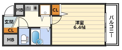 エスティライフ梅田新道の間取り