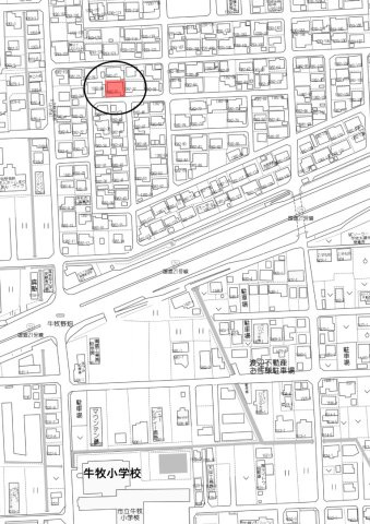 中古住宅　牛牧の地図