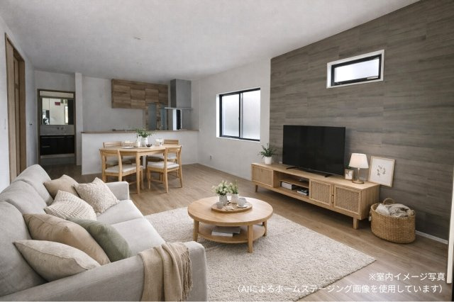 マ・メゾン　佐伯区藤の木二丁目　№95の居間・リビング|18帖のLDKで家族でゆったり生活できます♪