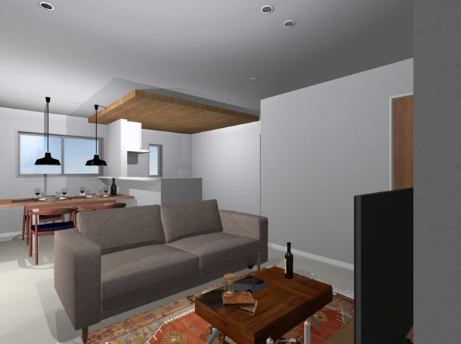 【完成予想図】 | 相模原市南区磯部　全5区画　条件付き売地 | 7区画内観パース