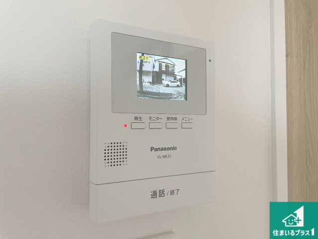 神戸市長田区上池田　未入居の防犯設備|カラーモニターインターホン！声だけでなく来訪者の姿や顔がモニターで確認できるので、小さなお子様がいらっしゃるご家庭でも安心できます！