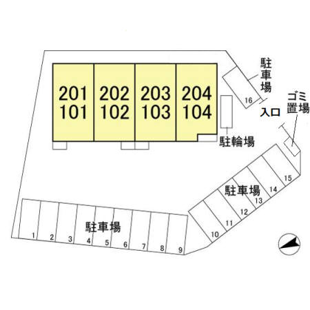 グリーンヴィレッジの区画図