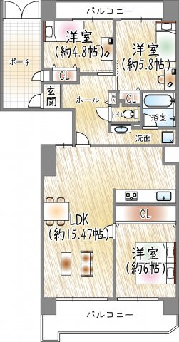 パラツィーナセシリア仁川弐番館の間取り|間取り