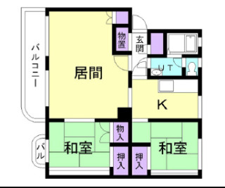 港北ハイツ２の間取り