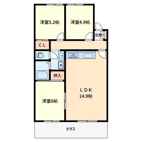 【間取り】 | ロイヤルハイツ谷原
