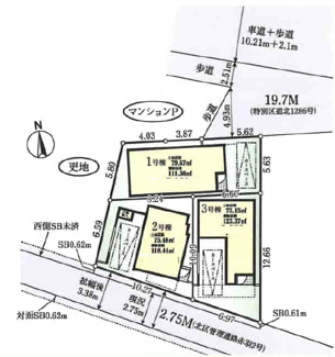 【区画図】 | 北区赤羽3丁目　新築戸建　2号棟 5680万円