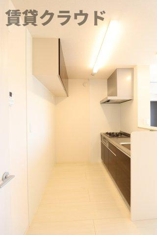 アメニティーなかにしⅣのキッチン|コンパクトなキッチンで掃除もラクラク