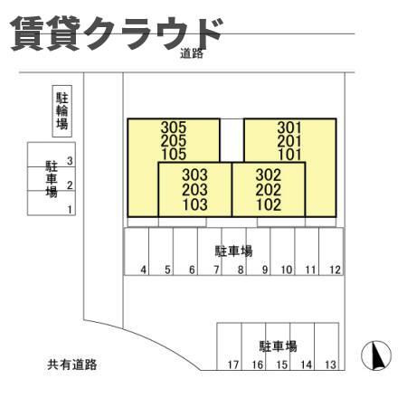 アメニティーなかにしⅣの区画図