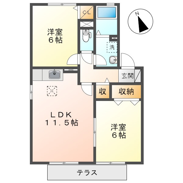a la mode Bの間取り