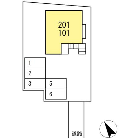 あきらアパートの区画図