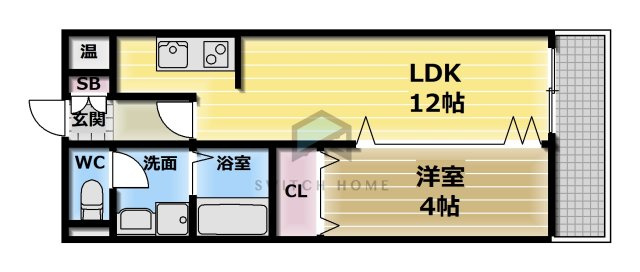 【間取り】 | グランパシフィック小路 | 反転タイプあり