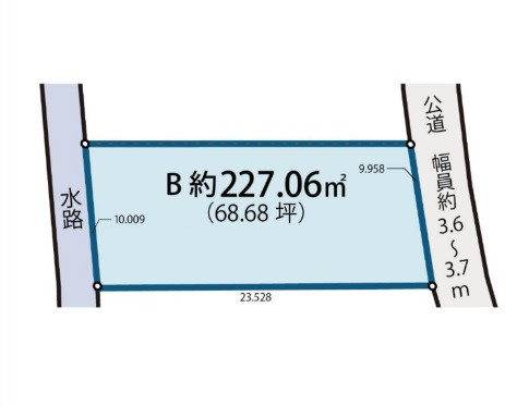 敷地面積68坪　売地　川越市牛子