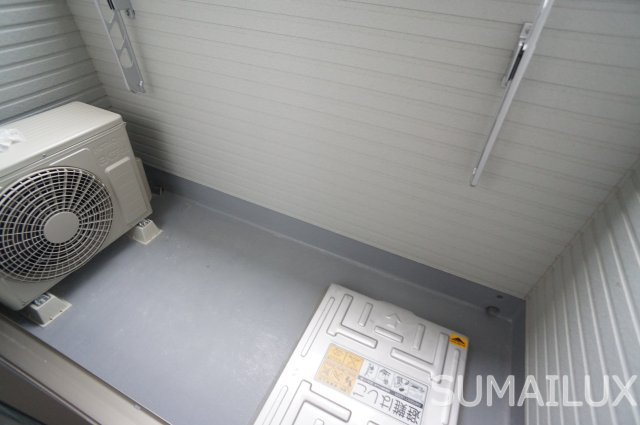 熊本市中央区九品寺３丁目のアパートのバルコニー