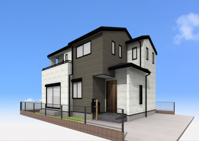 【外観パース】 | レイエスタウン咲が丘Ｄ棟 | 南東側