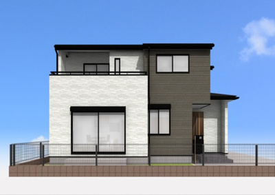 【外観パース】 | レイエスタウン咲が丘Ｄ棟 | 南側