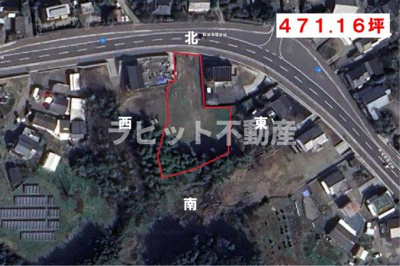【区画図】 | 貸土地：梅北町 | 赤線は正確な境界を示すものではなく、目安となります。