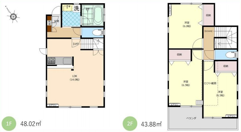 さいたま市西区指扇　中古一戸建ての間取り