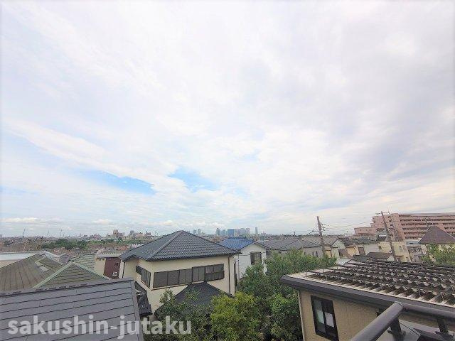 鷺沼２丁目　中古戸建の展望|晴れの日は幕張の花火大会も見えます。