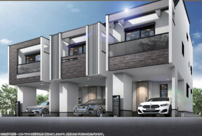 【外観パース】 | 台東区竜泉１丁目の新築戸建 | 完成イメージパース