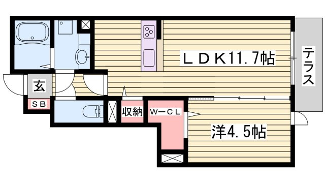 サニーDハウス芝町イーストE棟の間取り