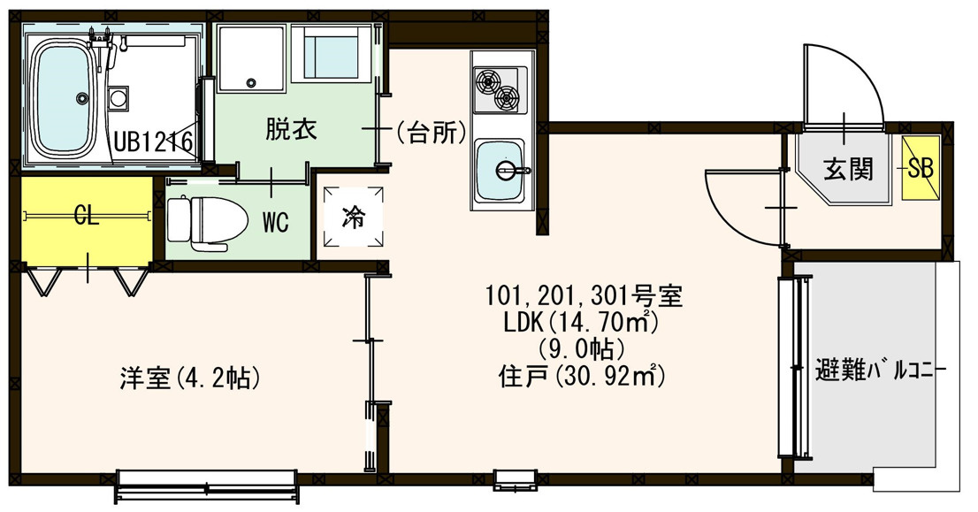 アルコバレーノ本陣の間取り