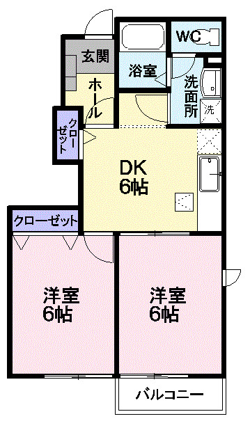 リッチオークヒルズ　Ｂの間取り|間取図