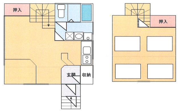 北安曇郡白馬村大字北城の一戸建ての間取り