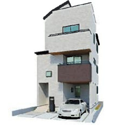 【外観パース】 | 江東区大島6丁目の新築戸建