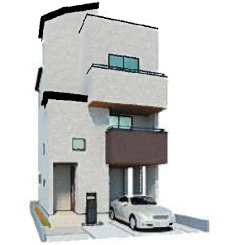 【外観パース】 | 江東区大島6丁目の新築戸建